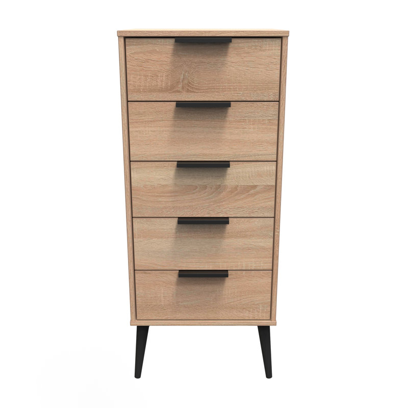 Turah 45cm W Manufactured Wood Bedside Table, Bardolino Oak