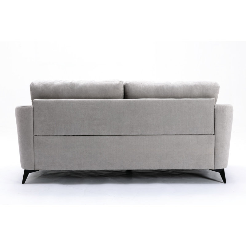 Coussin de 79 po en velours gris