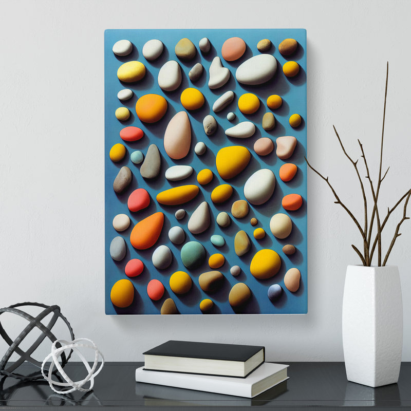 Colourful Pebbles Vol.3 - Wrapped Canvas, 76cm H x 50cm W x 3cm D