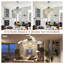 Ventilateur de plafond moderne rétractable de 107 cm (42 po) avec lumières et télécommande, réversible, moteur CC à 6 vitesses, lustre en cristal glamour.