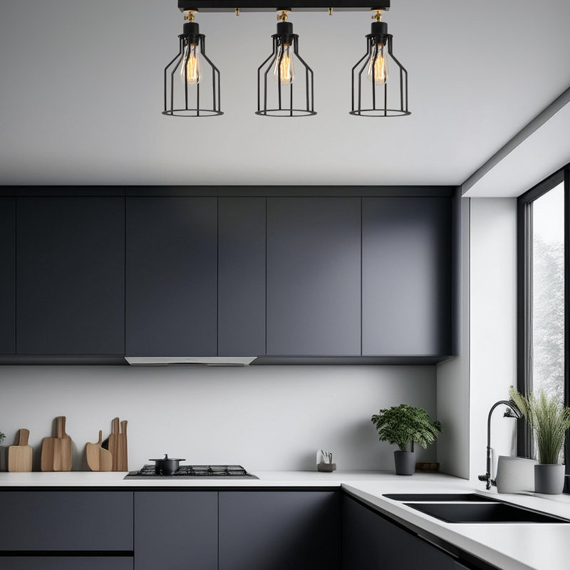 Plafonnier semi-encastré 3 lumières
