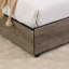 Structure de lit double pleine grandeur - Tête de lit avec charge, construction, métal gris antique et bois-865001258