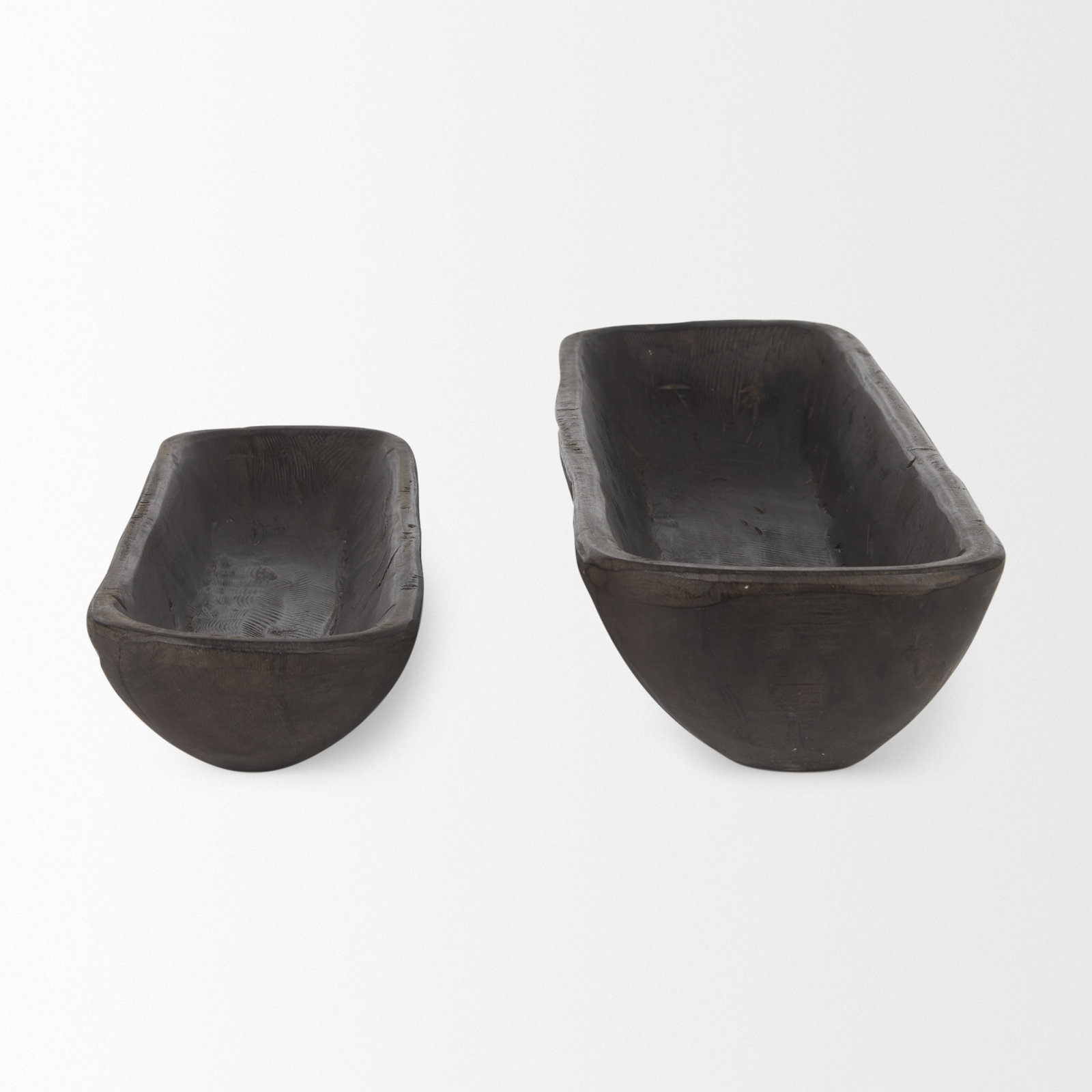 Moores Solid Wood Tray - Set of 2, Black