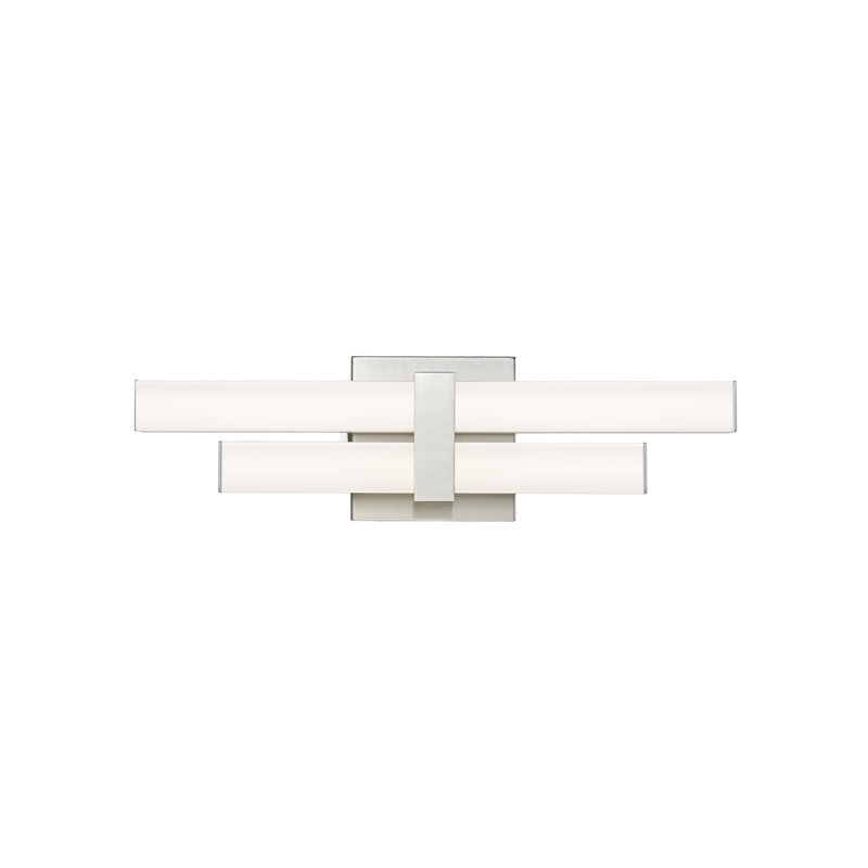 Brinli 2 - Light Dimmable LED Vanity Light, Brushed Nickel