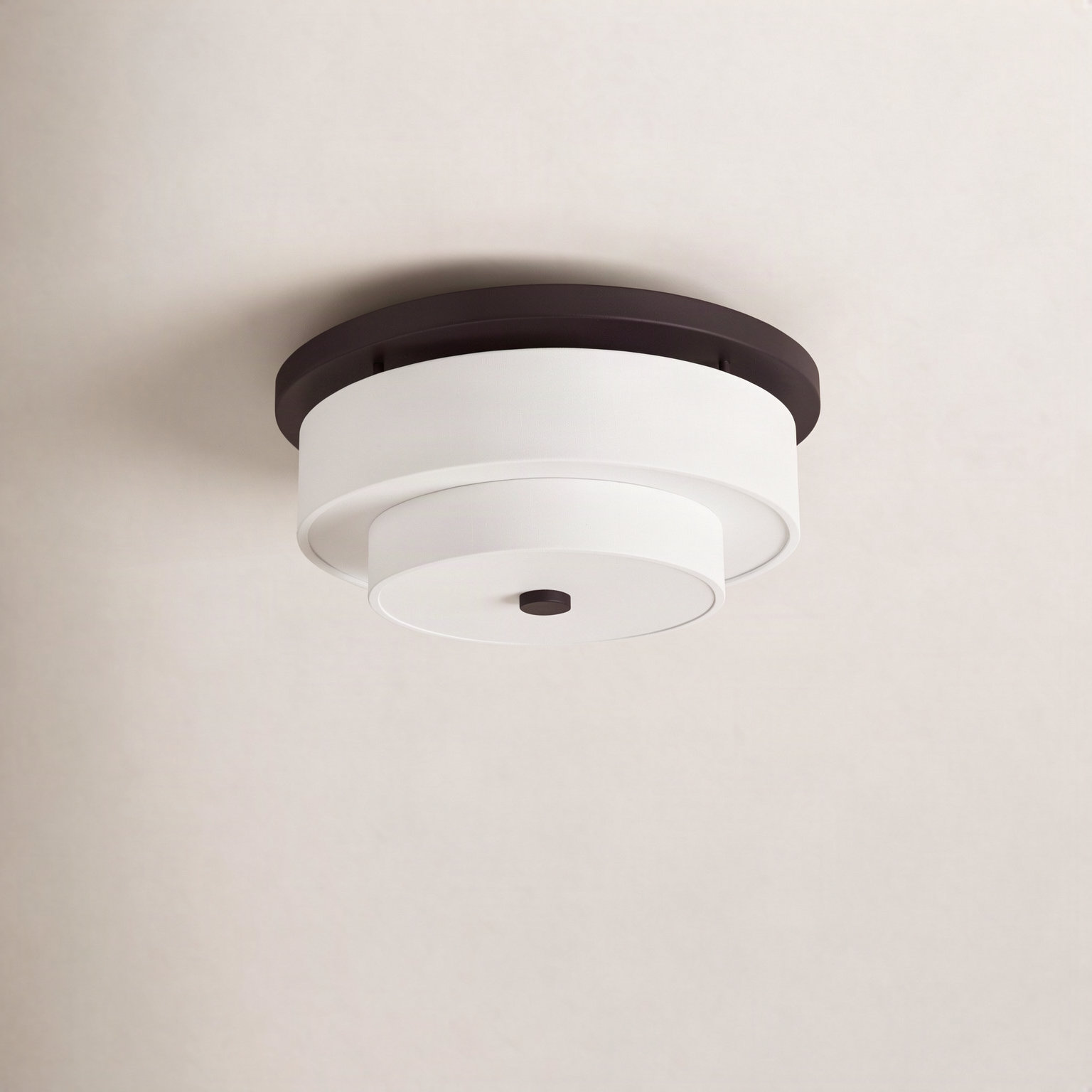 Flaire Flush Mount, English Bronze, 8" H x 21.5" W x 21.5" D, 4 Lights