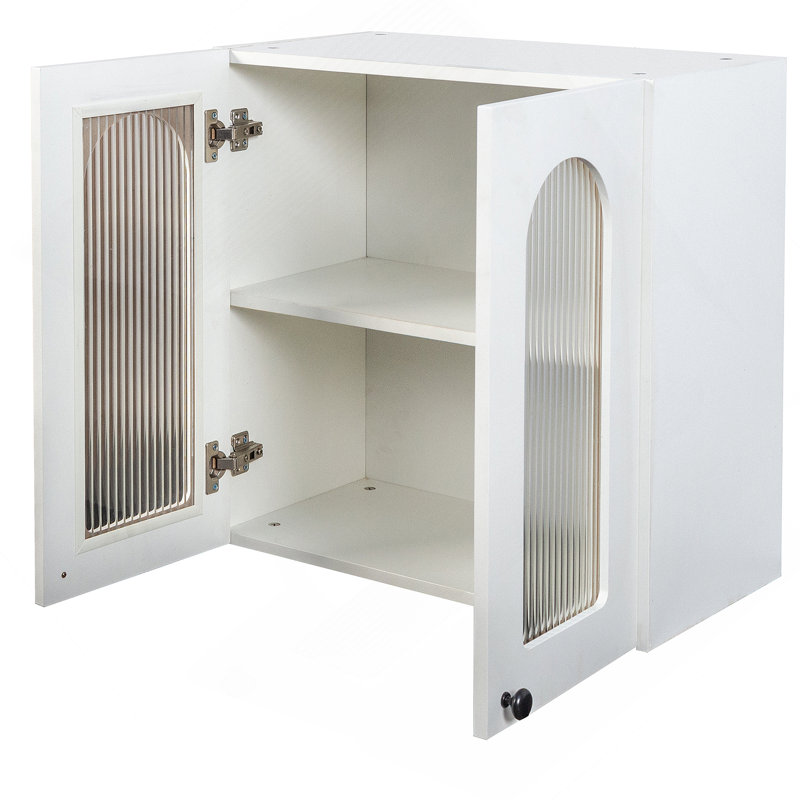 Armoire murale, armoire murale vitrée arquée, armoire flottante avec tablettes réglables pour la cuisine, la salle de bain et le salon