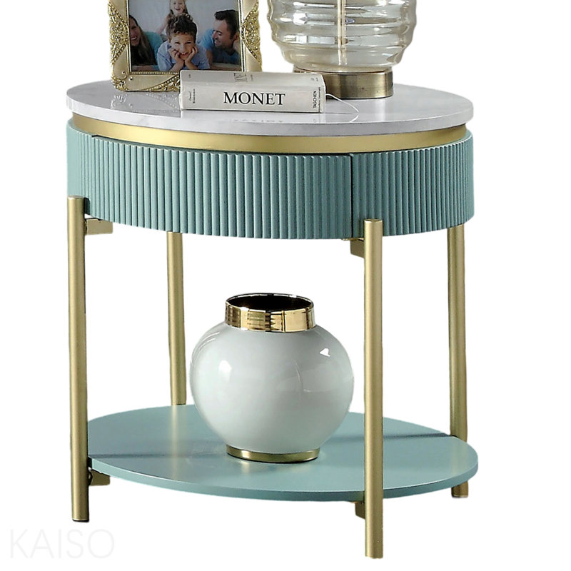 Table de bout Glam Contemporary, 24" H x 23" W x 23" D