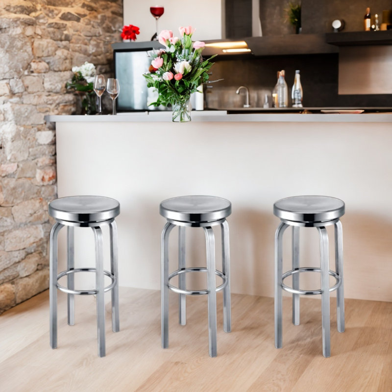 Mel Swivel Counter Stool with Metal Frame