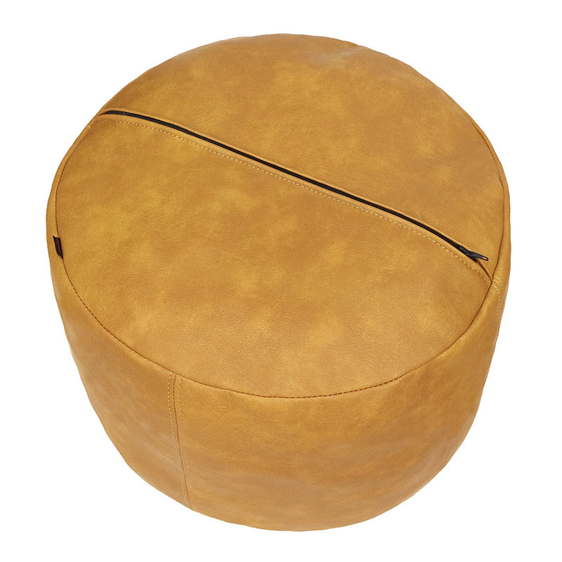 Housse de pouf non rembourrée seulement, Jaune