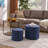 Multi-Functional Ottoman Table Set with Drum Stool and Storage Space-2096831596