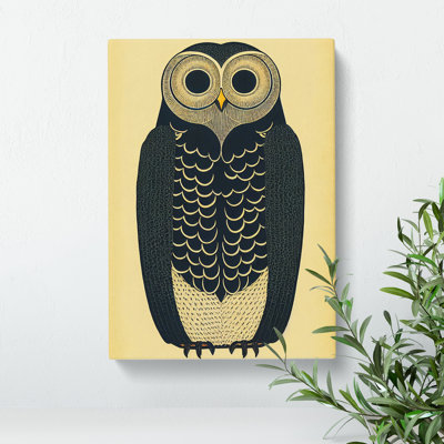 Antique Owl Art No.1 - Wrapped Canvas