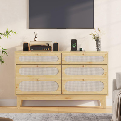Commode double 6 tiroirs Modern Farmhouse