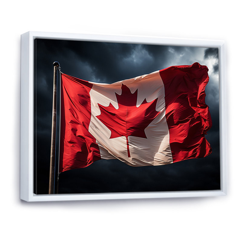 " Canada Canadian Pride I ", 16" H x 32" W x 1" D, White