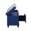Banc à chaussures avec coussin et trois tiroirs, banc de rangement avec compartiment de rangement caché, banc d'entrée cannelé avec rangement-477519788