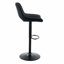 Ensemble de 2 tabourets de bar pivotants réglables en polyuréthane noir avec repose-pieds-1461937138