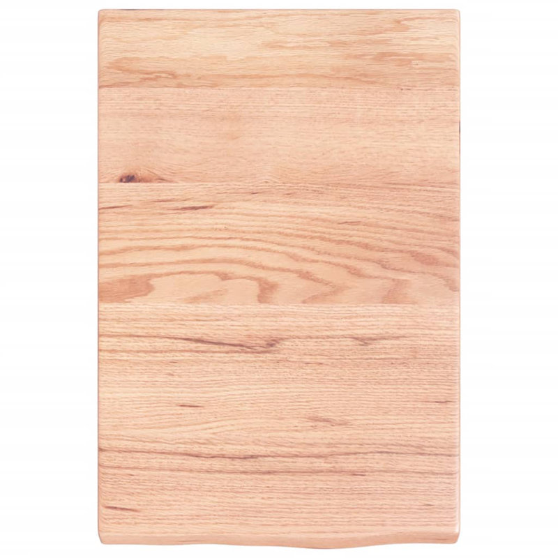 Loon Peak® Wall Shelf Light Brown Treated Solid Wood Oak, 1.6" H x 15.7" W x 23.6" D