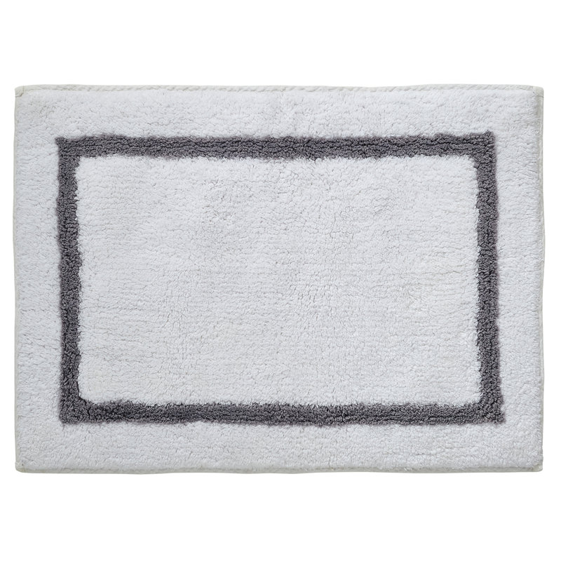 Ensemble de 2 tapis de bain Modern, Platine