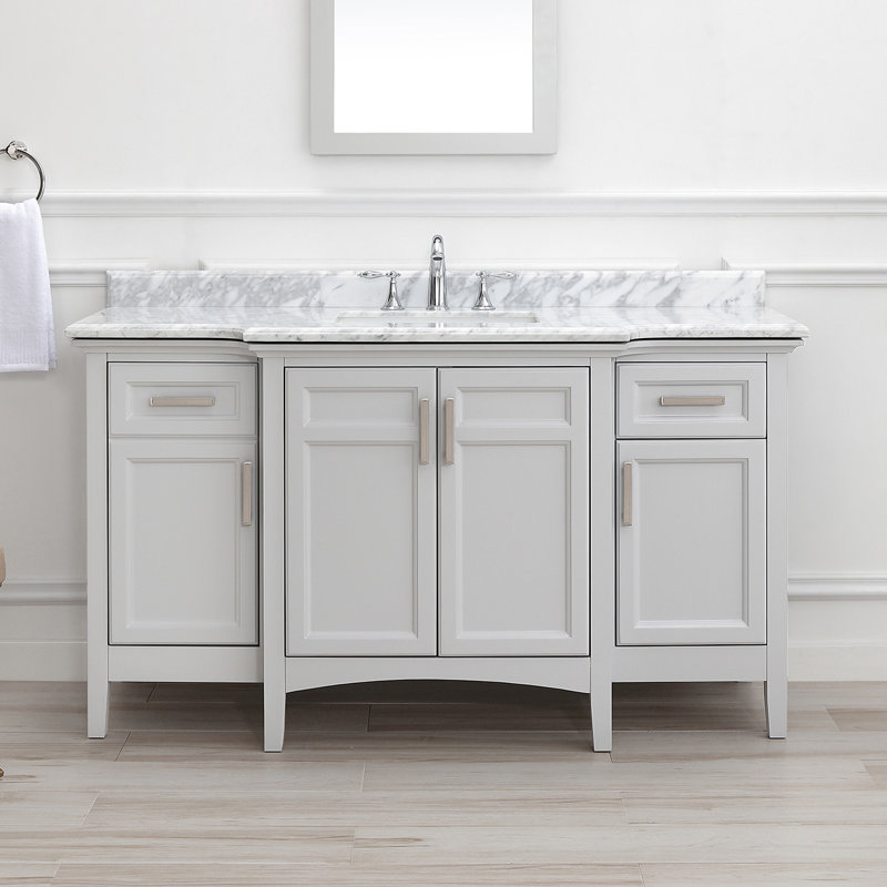 Ensemble de meuble-lavabo simple 60 po Benedetto, Gris colombe