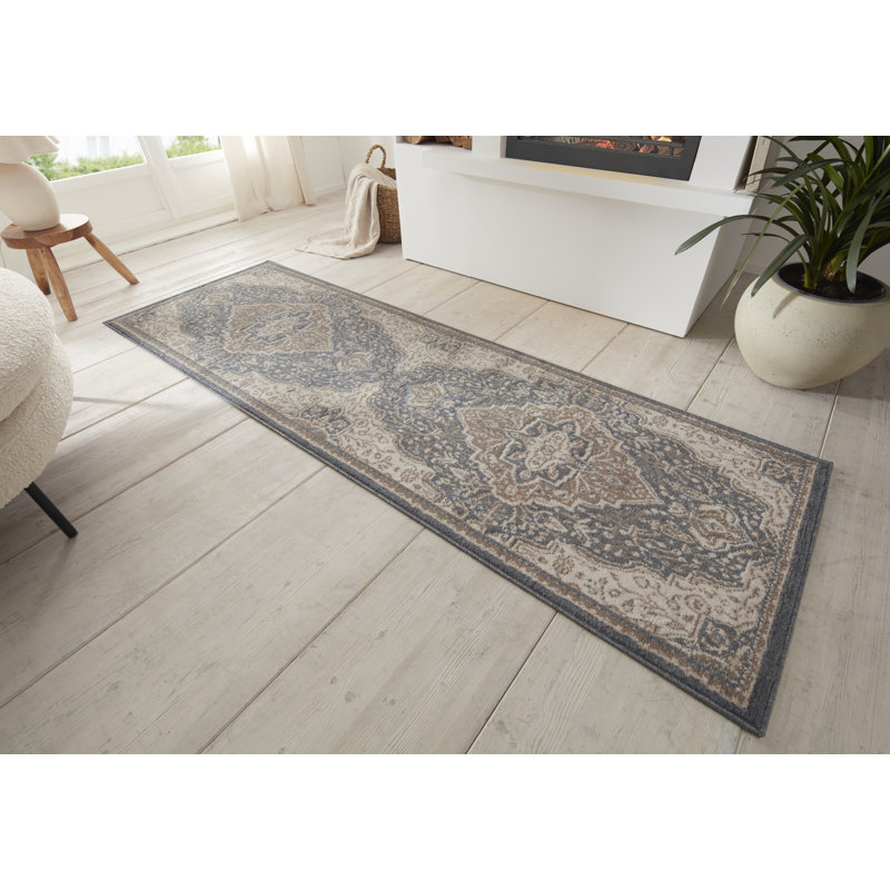 Handwoven Black/Brown/Ivory Rug, Runner 80 x 200cm