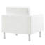 Fauteuil capitonné en cuir végétalien Loft-2015567502