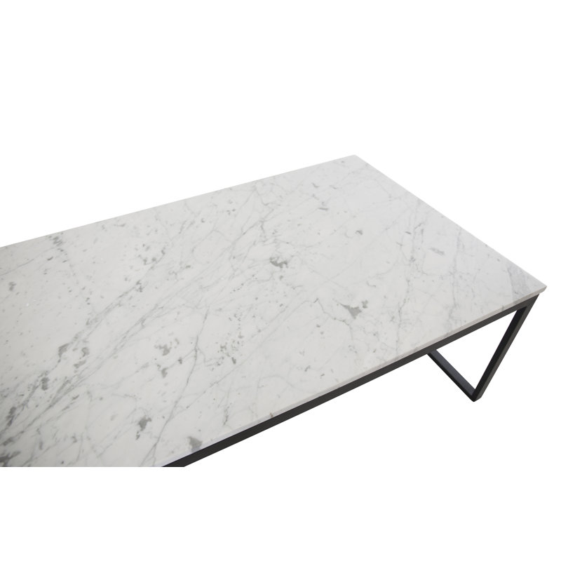 Avondale Sled Coffee Table, White, Black