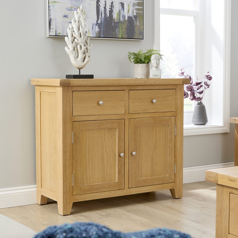 Cooksey Fully Assembled 2 Door 2 Drawer Sideboard Unit, Natural