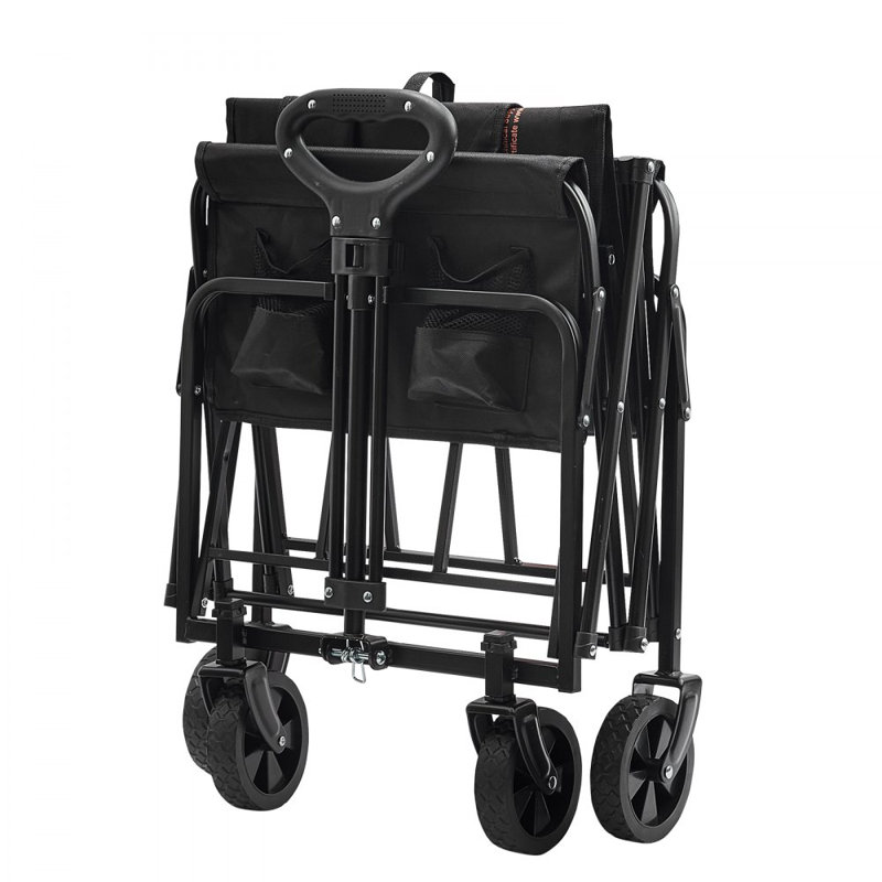 Collapsible Folding Wagon, 2 cu.ft Beach Wagon Cart with All-Terrain 5in Wheels