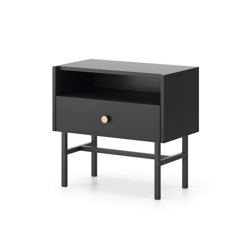 DIVIENNE bedside  table, Black