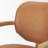 Alisha Curved Back Tan Leather Tripod Frame Dining Armchair-495217443