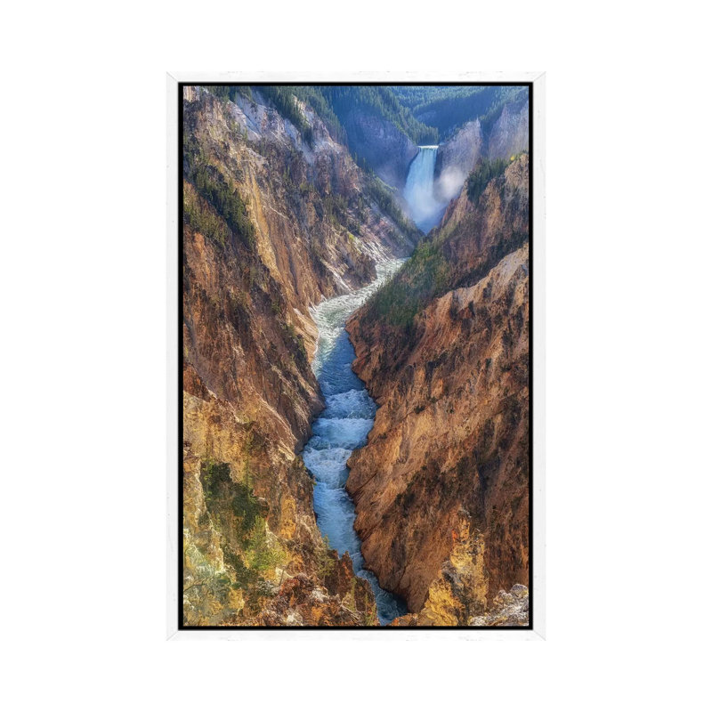 The Yellowstone by Jeffrey C. Sink - 1 Piece Painting on Canvas, 66.04cm H x 45.72cm W x 3.81cm D, White Framed