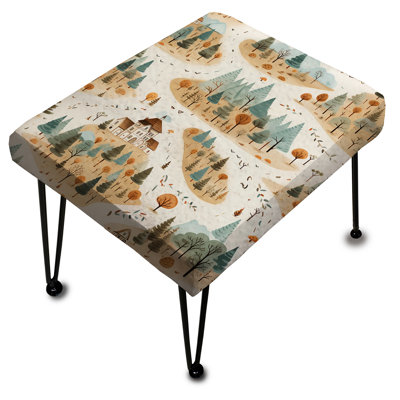 Tresia - Repose-pieds rectangulaire abstrait