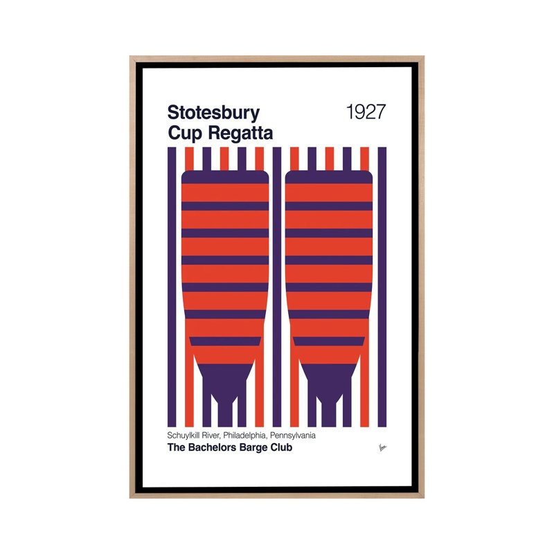 1927 Stotesbury Cup Regatta - reproduction d'art murale - toile encadrée, H 60 po x l 40 po, Beige