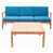 Coussin bleu / cadre naturel sélectionné