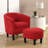 25.5" W Modern Stylish Soft Upholstered Living Room Accent Chair with Ottoman-1349253304