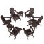 Chaise Adirondack en plastique avec table et repose-pieds Geoff-1211477052
