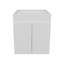 Meuble-lavabo de salle de bain avec deux tiroirs et une tablette ouverte, rangement mural, blanc-1184272454