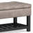 Cosmopolitan 44"W Vegan Leather Transitional Storage Ottoman Bench with Tufted Lift-Top and Shelf-1582890966