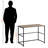 Brady Brown Finished Computer Desk With Black Metal Leg, 29.84" H X 39.72" W X 18.77" D