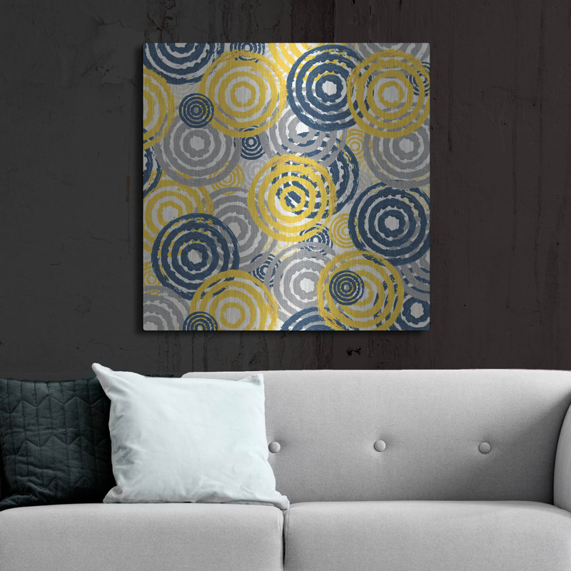 Latitude Run® «New Circles 1» par Alicia Soave, art mural en métal, H 36 po x l 36 po