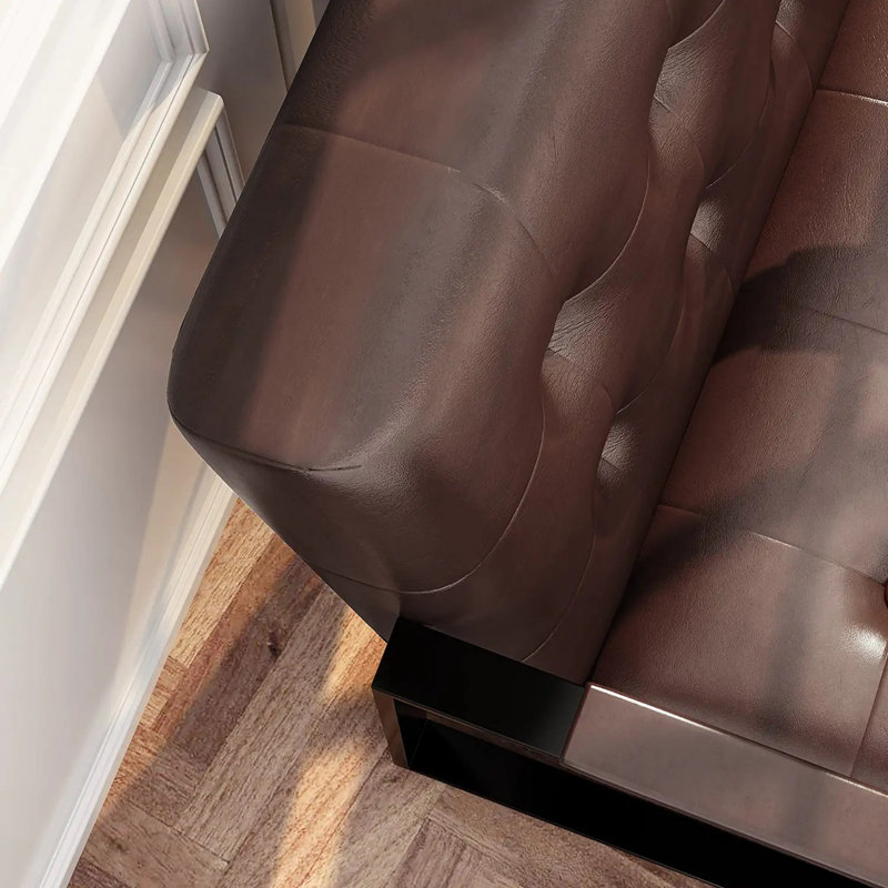 Zaen Faux Leather Armchair, Brown Faux Leather