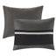 Édredon en faux suède 7 pièces pour très grand lit - noir avec tissu fin rembourré