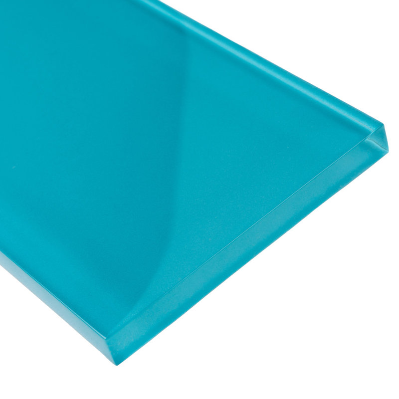 3" x 6" Glass Brick Look Wall Tile, Laguna Blue