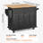Kitchen Island Cart Rolling Storage Cabinet on Wheel with Drawer & Shelves-128970389