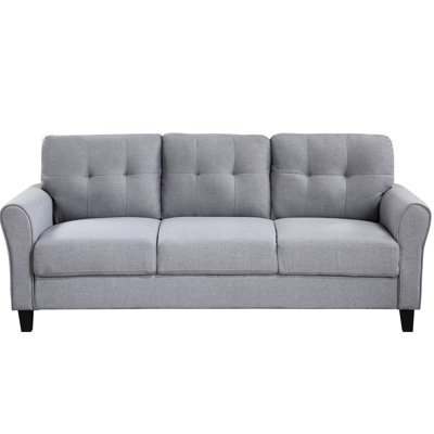 Lin moderne 3, gris-bleu, capacité de poids confortable, lin gris-bleu de salon, résistance au froid,