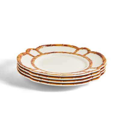 Set Of 4 Bamboo Touch Dinner Plate