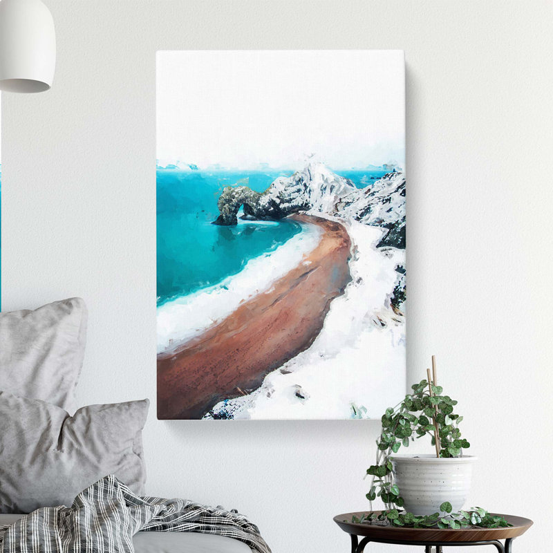 Durdle Door Cliffs in Wareham Abstract Art - Wrapped Canvas Graphic Art Print, 91cm H x 60cm W x 3cm D