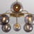 Blossom Smoke Grey Glass Globe Sputnik Pendant Chandelier-1334644419