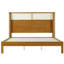 Base de lit plateforme en bois de couleur naturelle-581046817