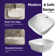 Los Flexi 24" x 17" Semi Recessed Bathroom Sink, White Rectangular Bathroom Drop-In Sink with Pop-Up Drain