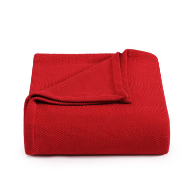 Tommy Hilfiger Cotton Pique Solid Blanket